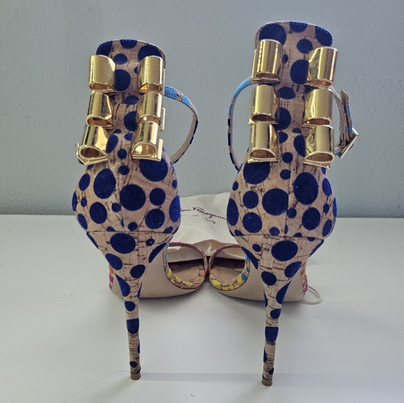 Salvatore Ferragamo Multicolor Polka Dot Heels - Picture 3 of 7